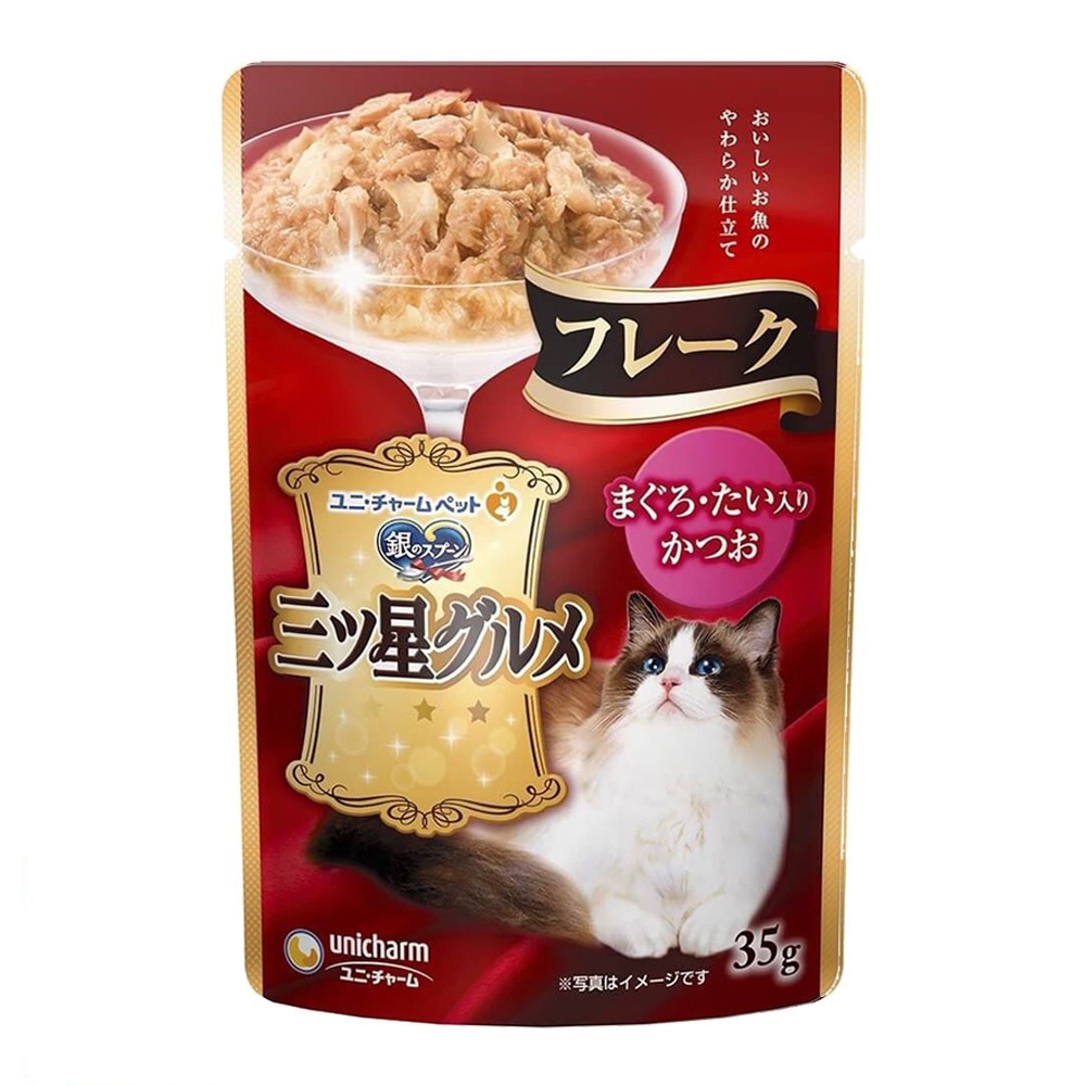 【多汁多肉 品質認證】🐱銀湯匙餐包 三星餐包 貓點心 寵物點心 貓咪零食 寵物食品 貓咪主食 日本Unicharm-規格圖9