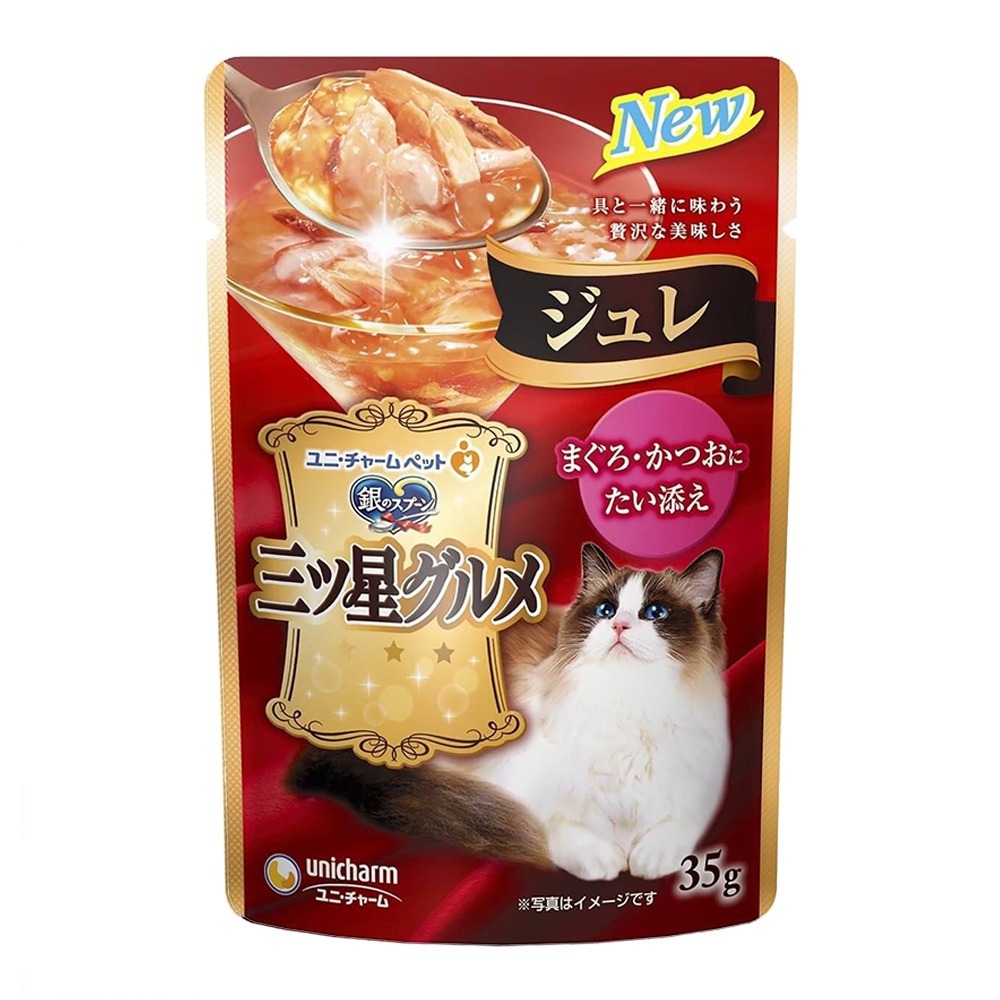 【多汁多肉 品質認證】🐱銀湯匙餐包 三星餐包 貓點心 寵物點心 貓咪零食 寵物食品 貓咪主食 日本Unicharm-規格圖9