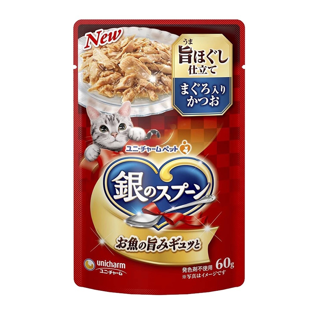 【多汁多肉 品質認證】🐱銀湯匙餐包 三星餐包 貓點心 寵物點心 貓咪零食 寵物食品 貓咪主食 日本Unicharm-規格圖9