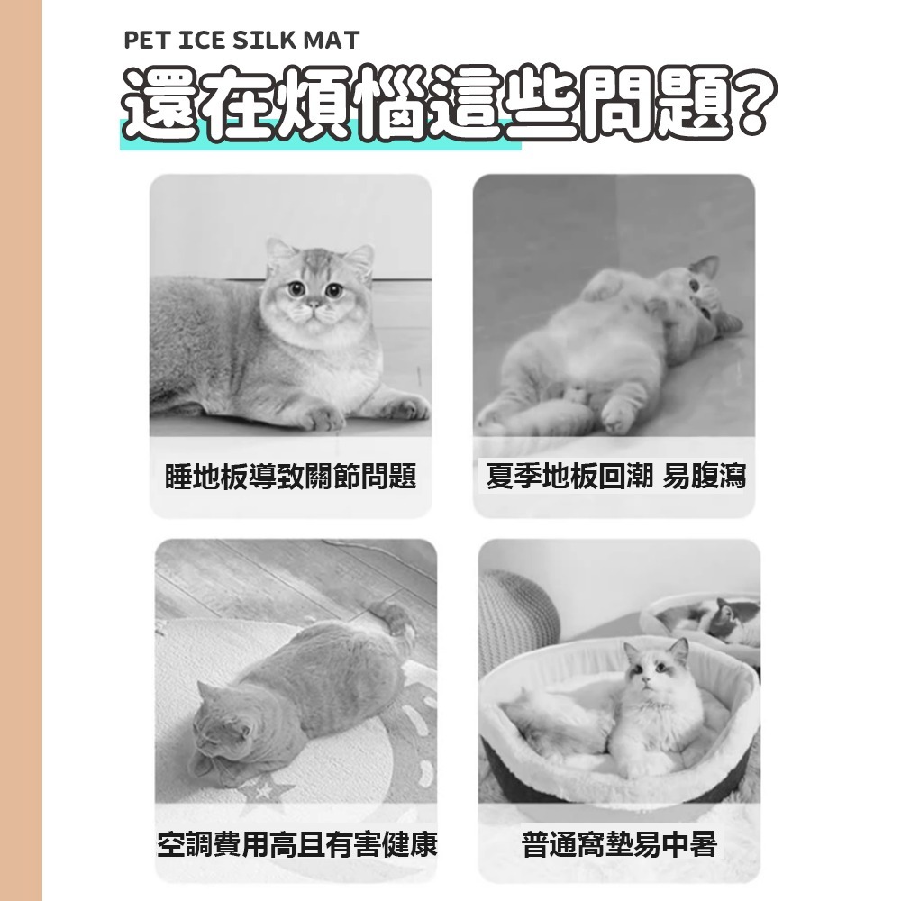 【冰絲材質/迅速降溫】🐱🐶寵物涼感墊 寵物冰絲墊 寵物床 涼墊 狗墊 貓墊 狗狗涼墊 貓咪涼墊 貓睡墊 冰絲墊 狗窩-細節圖3