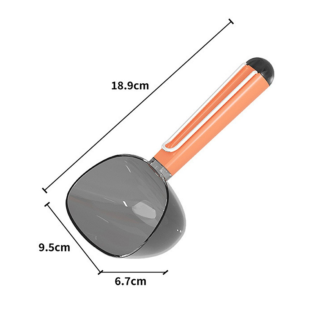 【帶夾設計/透明設計】🐱🐶寵物飼料鏟 寵物飼料勺 飼料封口夾 飼料鏟 飼料勺 食物鏟 糧食鏟 糧食勺 寵物餵食勺-規格圖9