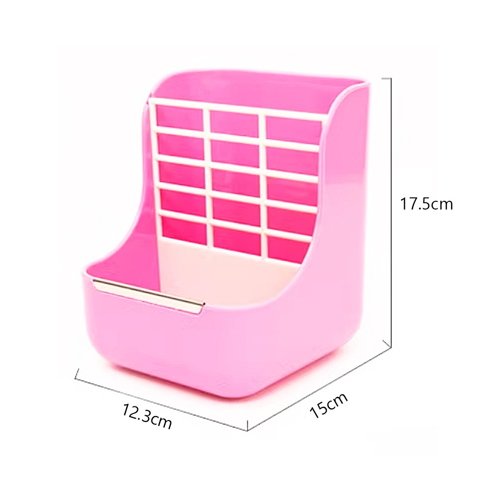 【掛籠設計/二合一功能】🐰兔子牧草架 草架 牧草架 牧草盒 兔飼料架 食物盆 兔子碗 兔子天竺鼠 兔子草架-規格圖9