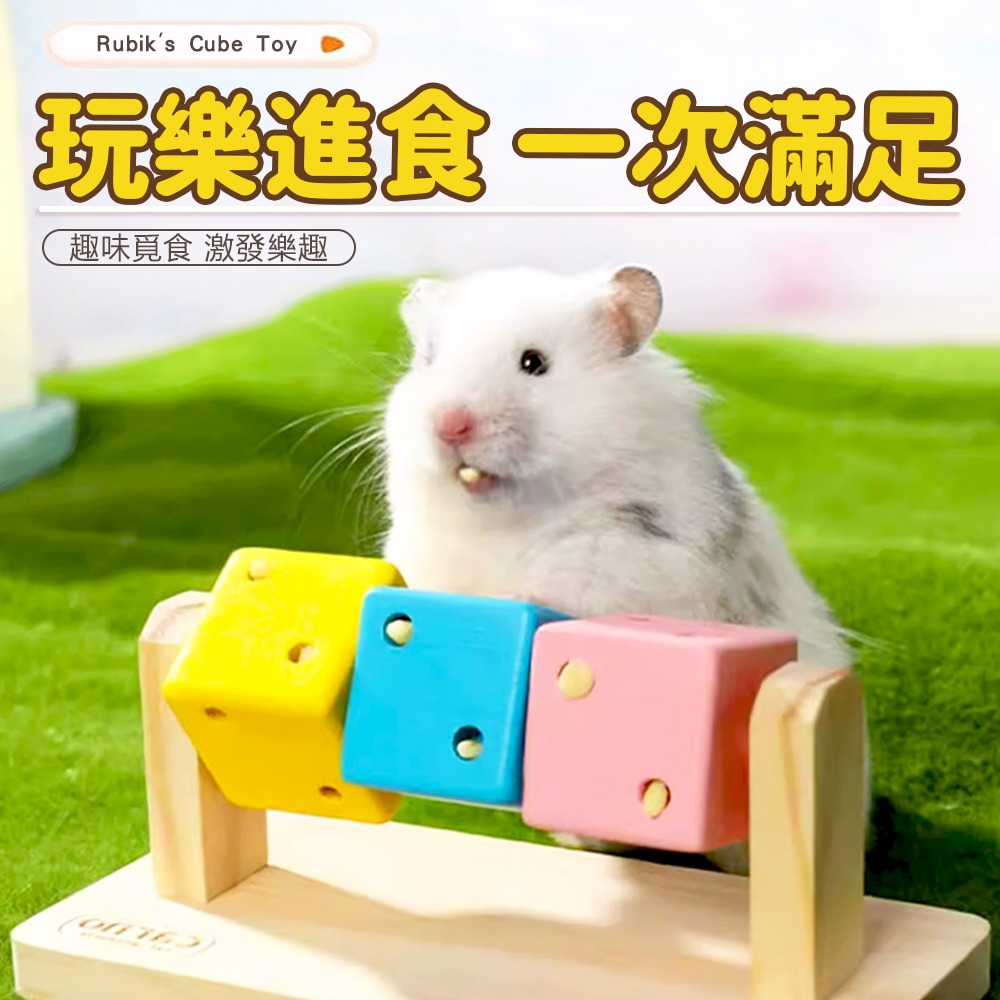 【趣味魔方/解悶玩具】🐹倉鼠趣味魔方 倉鼠趣味魔方 小寵玩具 倉鼠木製玩具 倉鼠轉轉樂 倉鼠造景裝飾-細節圖5