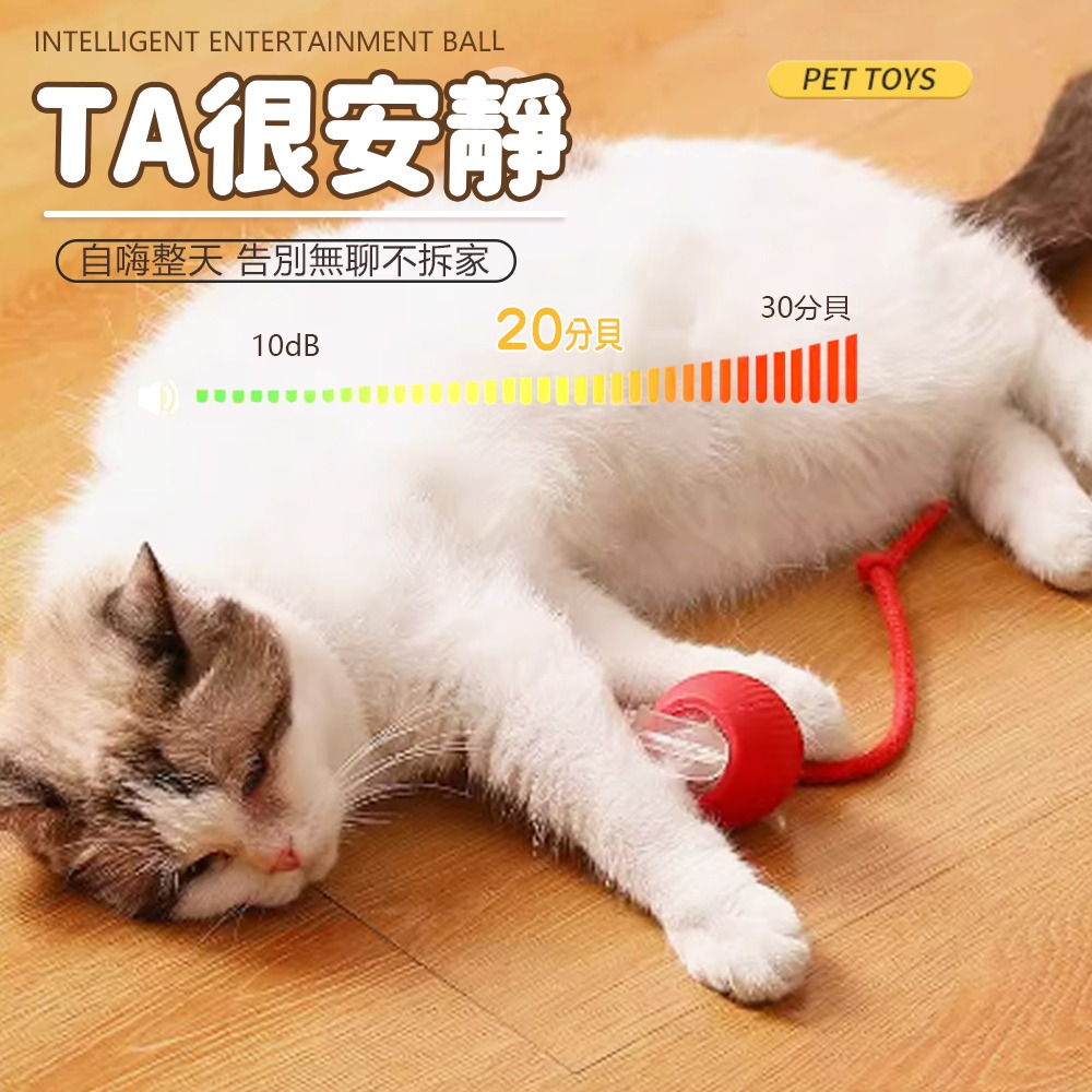 【自動滾動/逗貓神器】🐱智能逗貓球 貓咪玩具 解悶小貓貓 自動逗貓球 狗玩具 引力滾滾球 自動逗貓 逗貓 遙控球-細節圖7