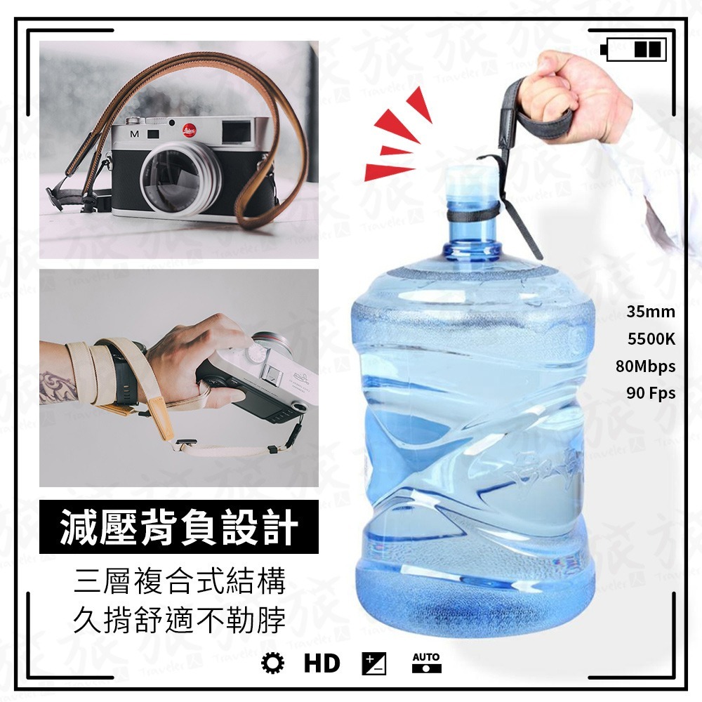 【台灣現貨🇹🇼快速出貨】相機背帶 相機掛繩 復古英倫風 牛仔布 拍立得背帶 減壓背帶 相機掛帶 相機繩 皮質相機掛繩-細節圖5