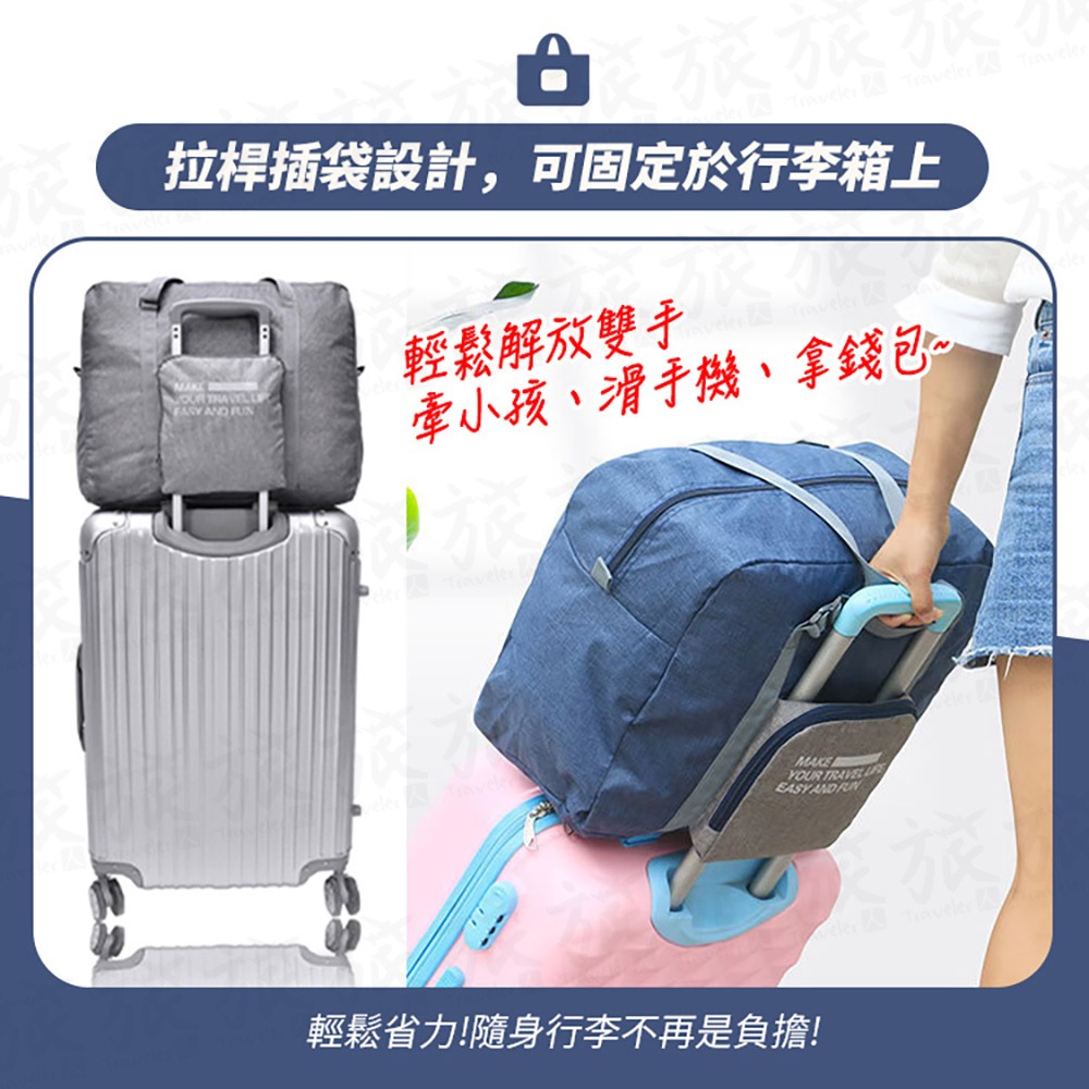 【台灣現貨🇹🇼快速出貨】摺疊旅行袋 日系專櫃同款 折疊行李袋 拉桿包 拉桿行李包 折疊收納袋 行李袋 折疊包-細節圖5