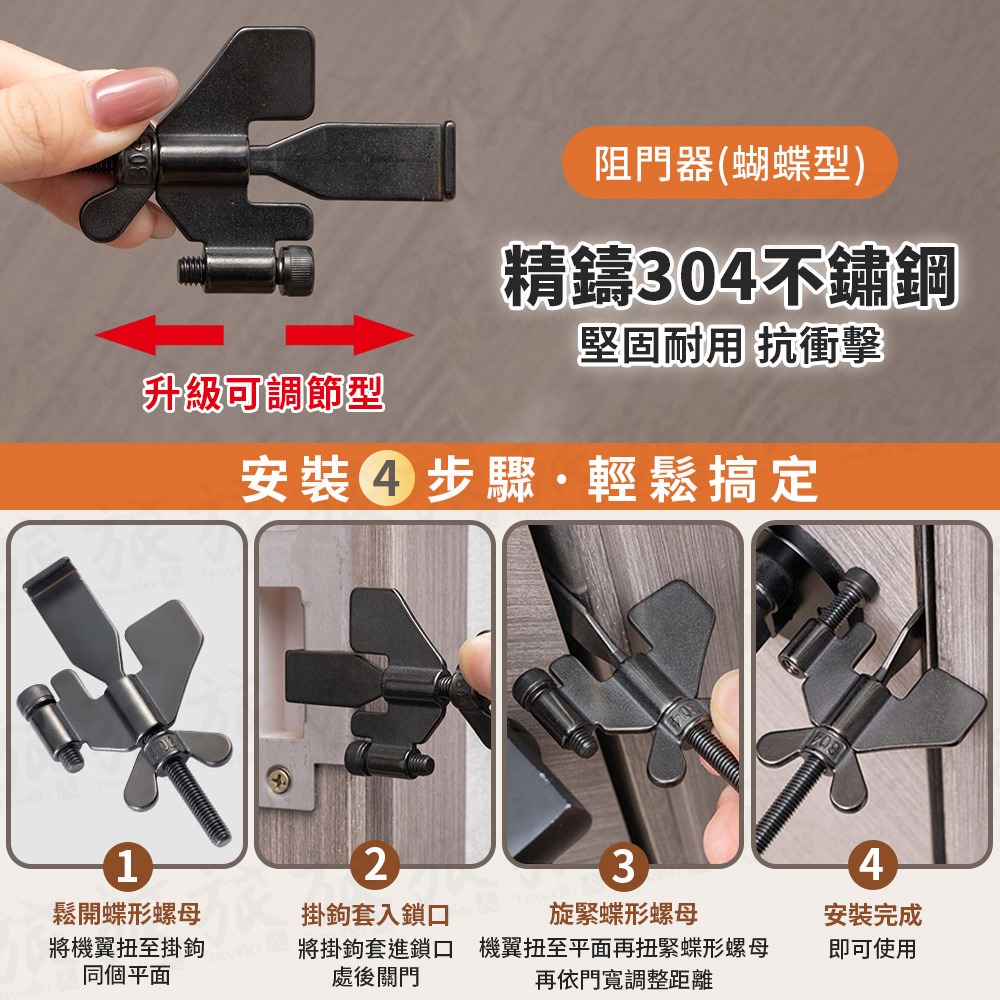 【台灣現貨🇹🇼隔日到貨】防盜阻門器 安全門檔 防盜門鎖 旅行門擋 便攜門檔 門縫鎖 居家防盜 飯店防盜 宿舍門擋-細節圖4
