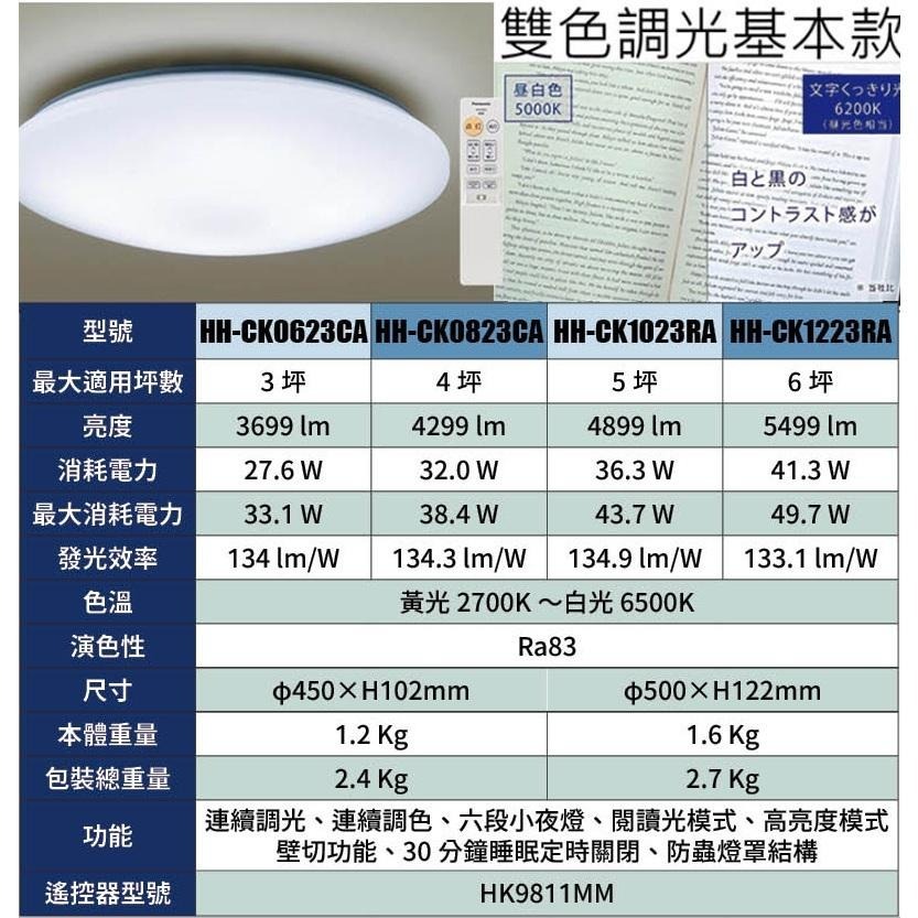 日本製 空運 Panasonic HH-CK1023RA 基本款 LED 吸頂燈 5坪 調光 調色  臥室 書房-細節圖8