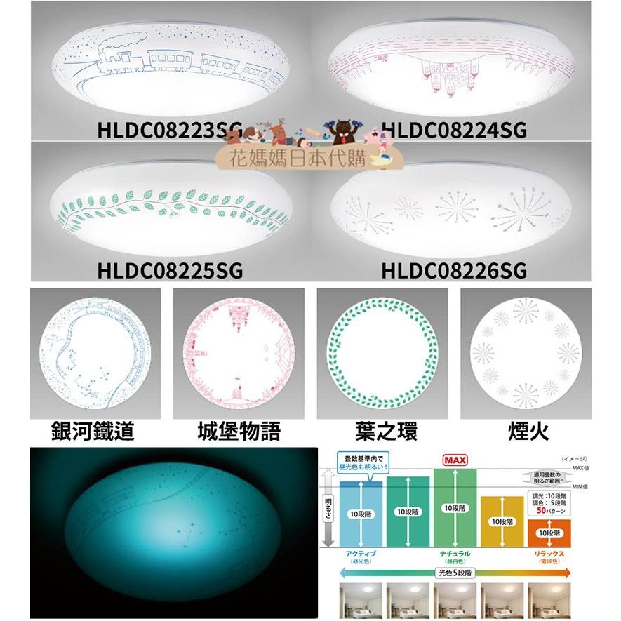 日本製 NEC HotaluX 螢火蟲光圖騰款 HLDC08225SG LED 吸頂燈 4坪 調光 調色  臥室-細節圖7