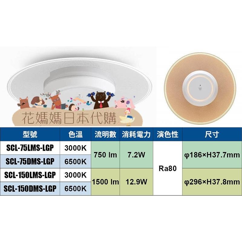日本原裝 IRIS Ohyama 小型 人影偵測 導光環款 SCL75 吸頂燈 陽台燈 玄關燈 750lm 走道燈-細節圖9