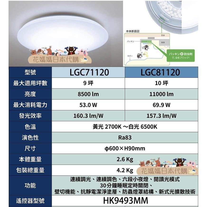 日本製 空運 Panasonic LGC81120 LED吸頂燈 大空間工程款 10坪 國際牌 調光 調色  客廳-細節圖9