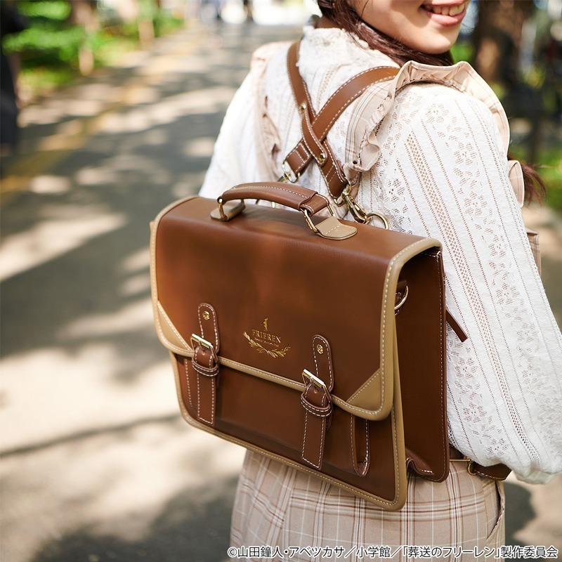 葬送的芙莉蓮 tokyo otaku mode 聯名 三用皮革後背包 托特包 手提包 書包 通勤包 背包-細節圖3