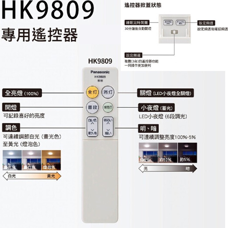 日本製 空運 Panasonic LHR1864K 簡易款 LED 吸頂燈 3坪 調光 調色 免運 臥室 書房-細節圖8