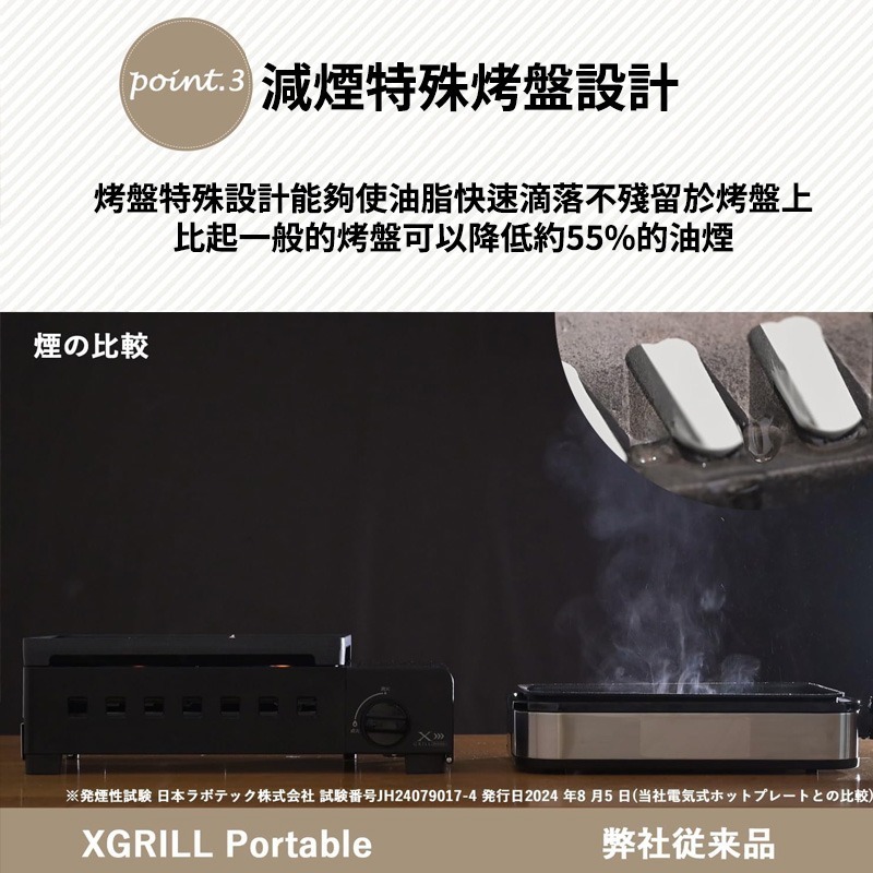 山善 Yamazen XGRILL Portable 無煙卡式烤肉爐 低油煙 露營 可拆洗-細節圖4