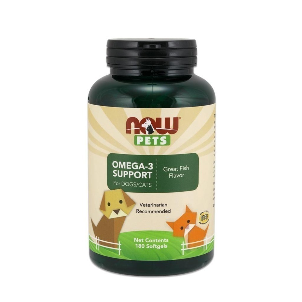 【NOW 娜奧】寵物Omega-3 魚油軟膠囊 180顆~效期11/2028~特惠~4315-細節圖2