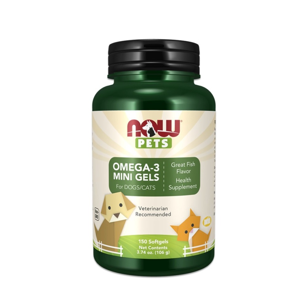 【NOW 娜奧】寵物Omega-3 迷你魚油軟膠囊 150顆~效期06/2027~特惠~Now Foods 4314-細節圖2