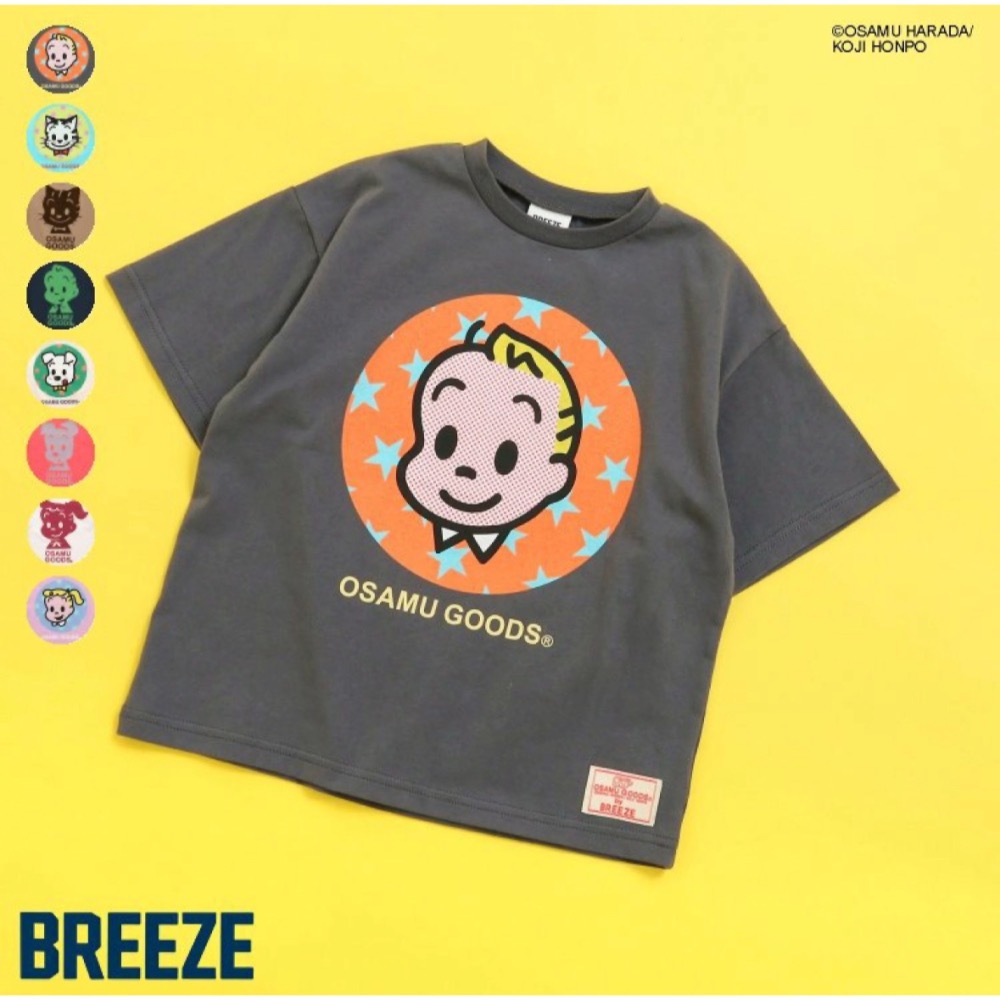 『現貨』日本限定BR EEZE × OSAMU GOODS 兒童聯名短袖T恤-細節圖3