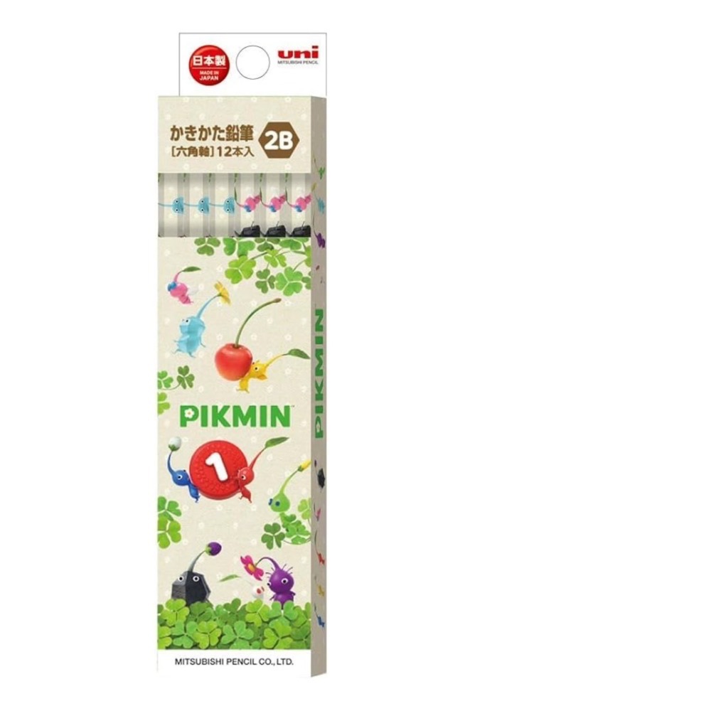 『現貨』日本直送！uni 三菱 皮克敏 Pikmin  2B 六角鉛筆 (一打12入) 日本製-規格圖1