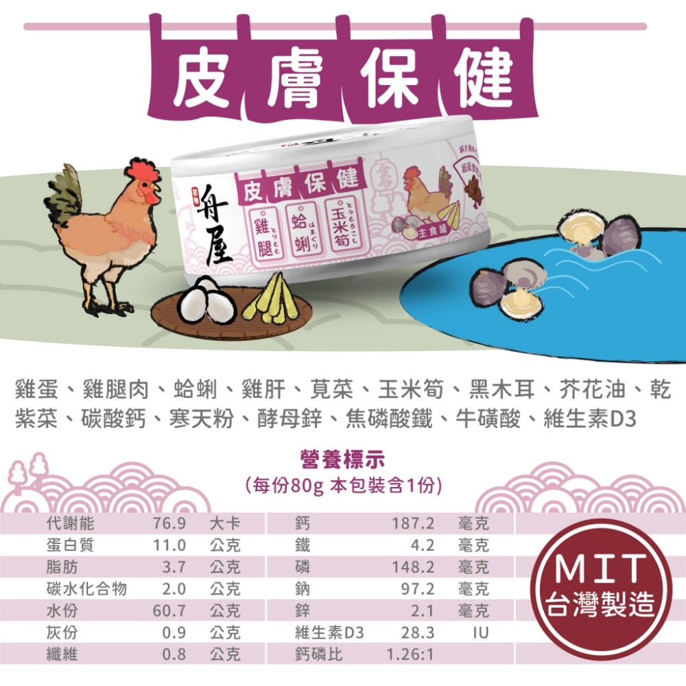 【三傻的店】十倍蝦幣+免運 舟屋 貓咪主食罐 機能配方 在地食材 保健貓罐 貓罐頭 成貓 貓咪主食-細節圖7