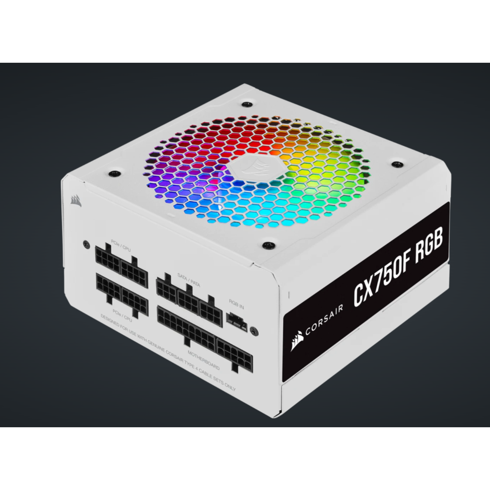 CORSAIR 海盜船 CX750F RGB 750w 80Plus銅 全模組化 RGB 電源供應器 白-細節圖2