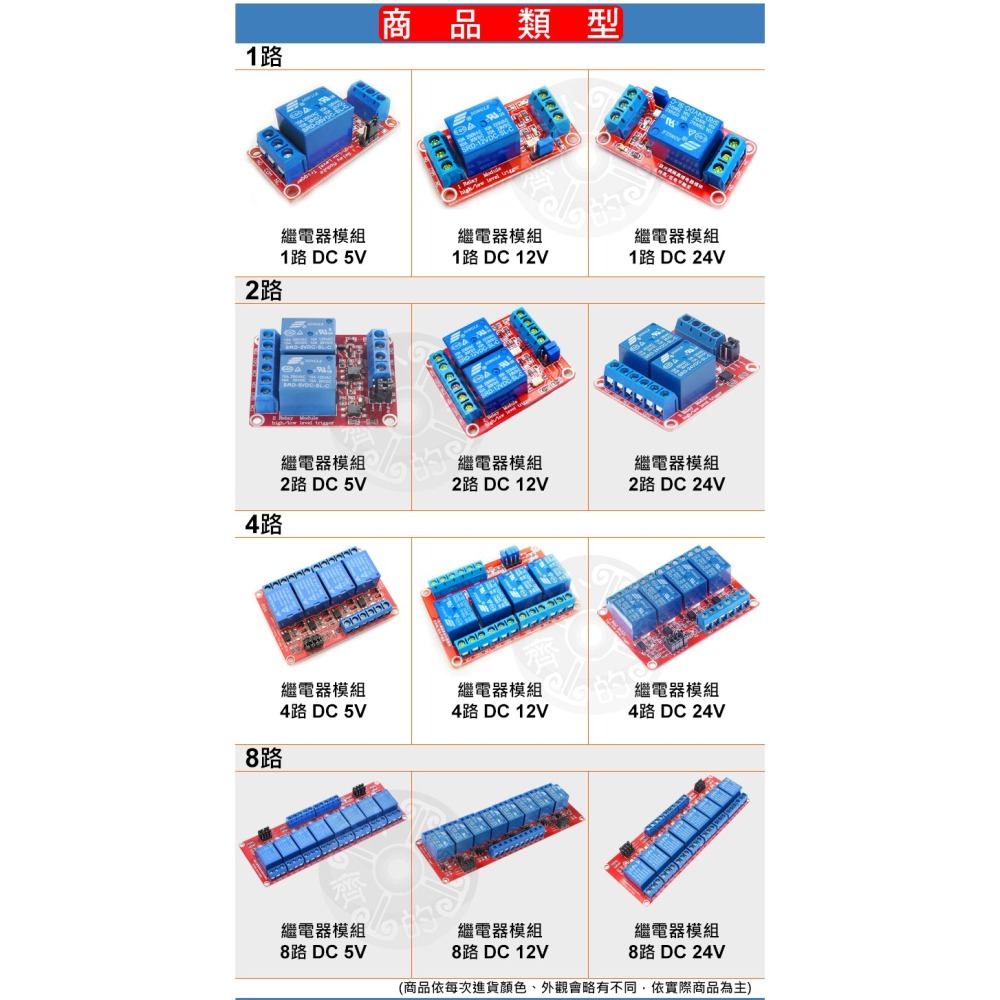 【現貨】 繼電器 模組 1/2/4/8路 光耦隔離 5V/12V/24V 支援高低電平 Arduino 小齊的家-細節圖3