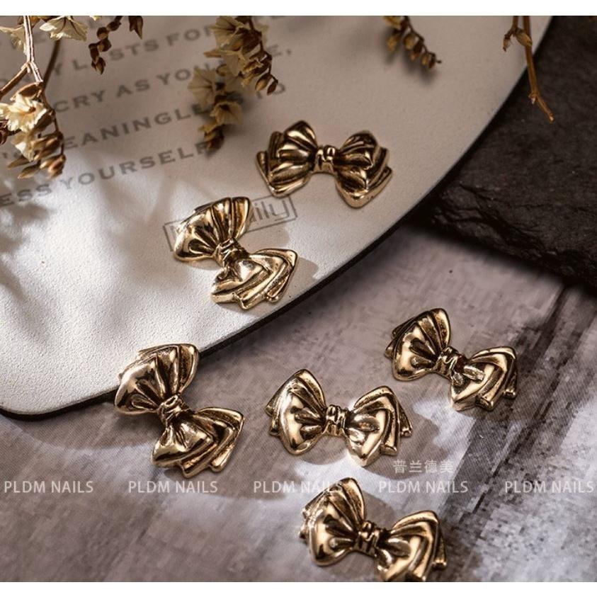合金復古 美甲飾品 復古小熊 蝴蝶結 愛心 美甲飾品NailsMall-細節圖5