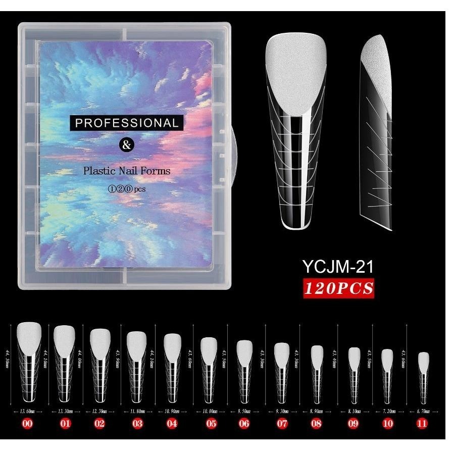 快速甲模 快速 延長 甲片水晶延甲 凝膠 免紙托 甲模 NailsMall-規格圖5