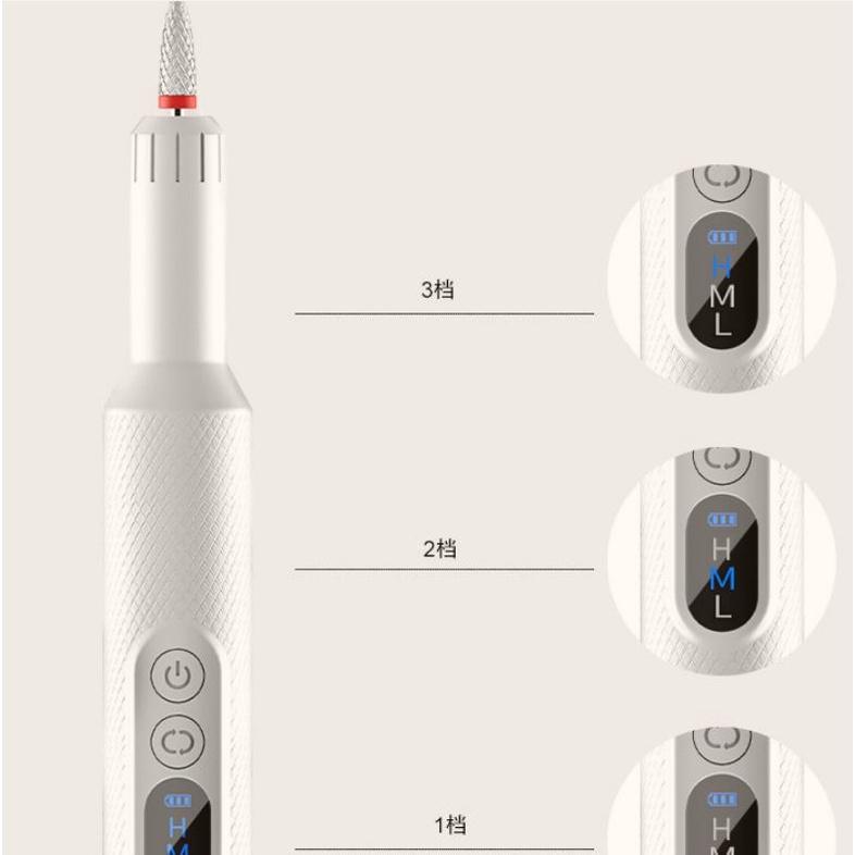 底座充電式 美甲磨甲機 18000轉 打磨機 卸甲機 M3磨甲機美甲美材 NailsMall-細節圖6