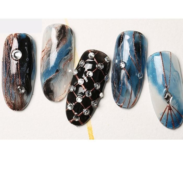 碎鑽拉絲膠 蹦迪拉絲膠 金屬銅絲膠 彩繪鏡面拉線膠 光撩膠 拉線膠 凝膠甲油膠美甲材料NailsMall-細節圖8