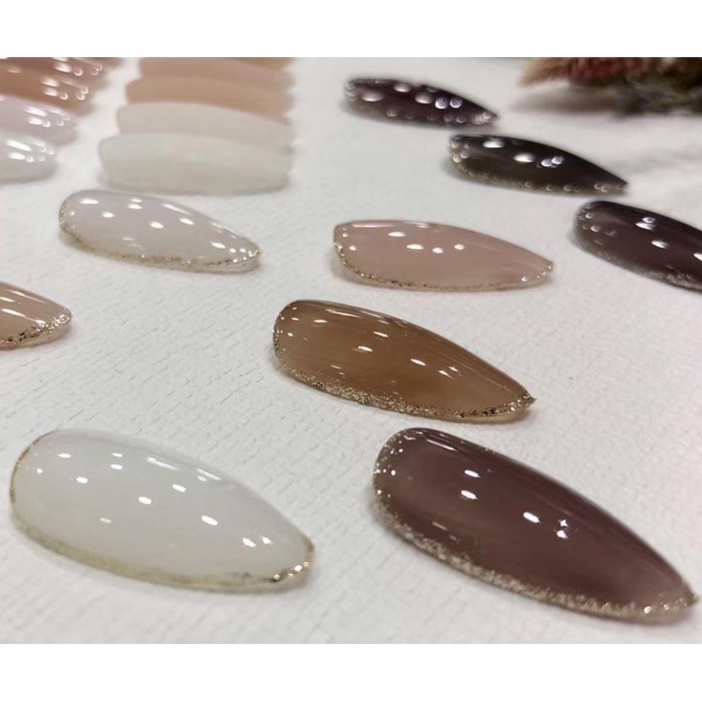 BF甲油膠冰透裸色 玉脂透色半透裸色裸膚色裸粉裸透光撩膠指甲油凝膠 A01 A40 NailsMall-細節圖2