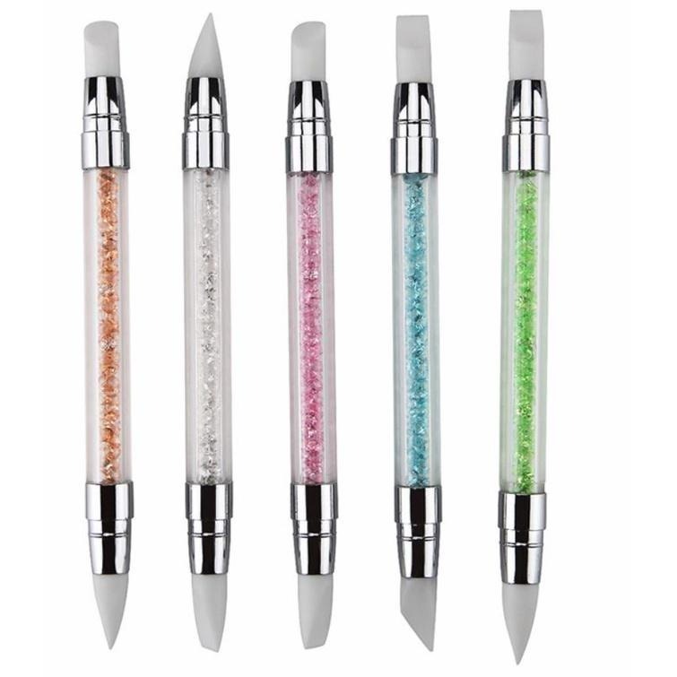 壓花筆 雙頭矽膠筆鏤空 光撩雕刻筆 刮膠筆 光撩刮膠筆硅膠筆凝膠擦拭筆去膠筆除膠筆美甲工具NailsMall-細節圖6