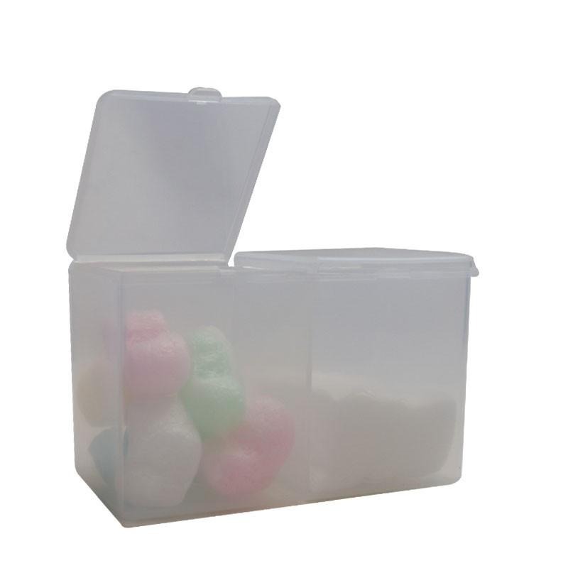 『台灣現貨』日本同款雙格棉片收納盒 首飾盒/儲物盒/飾品收納盒NailsMall-細節圖7