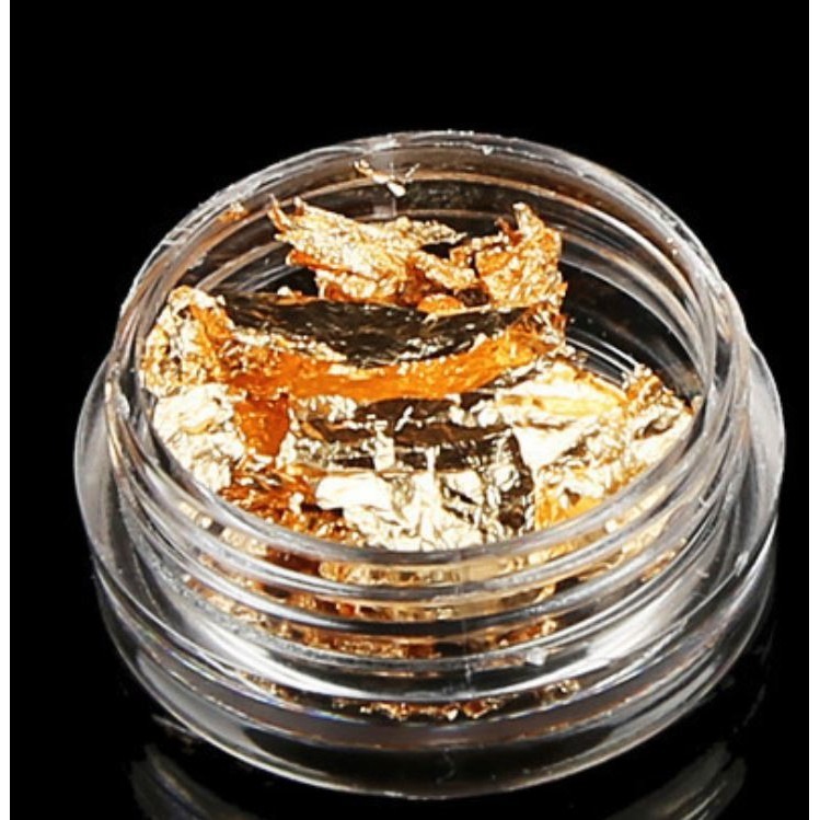 美甲飾品 金箔 銀箔 雙色錫箔紙美甲箔絲金銀箔碎片錫箔紙搭配光撩膠美甲材料美甲飾品美甲鑽飾NailsMall-規格圖5
