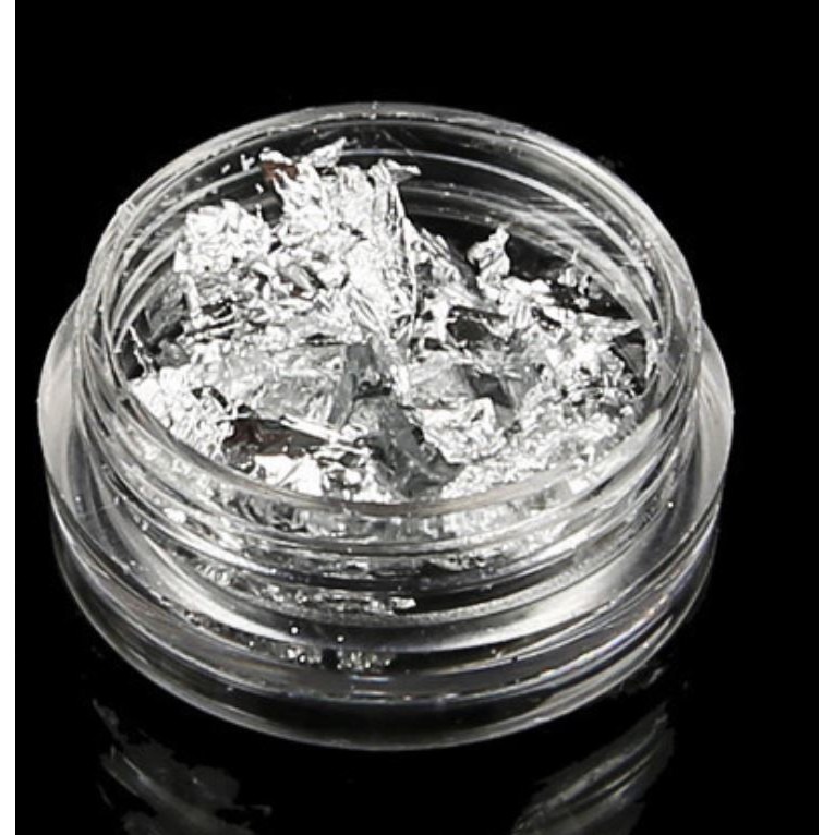 美甲飾品 金箔 銀箔 雙色錫箔紙美甲箔絲金銀箔碎片錫箔紙搭配光撩膠美甲材料美甲飾品美甲鑽飾NailsMall-規格圖5