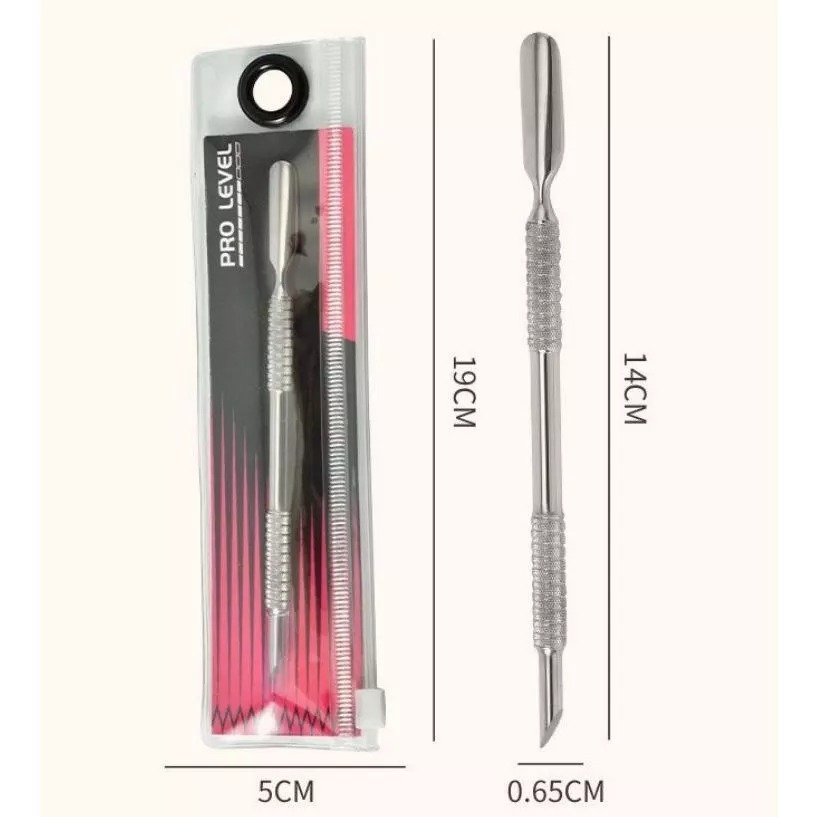 美甲小鋼推 不鏽鋼雙頭死皮推 高級鋼推 易剪鋼推 美甲雙頭推棒死皮鋼推卸甲刀卸甲推 NailsMall-規格圖6