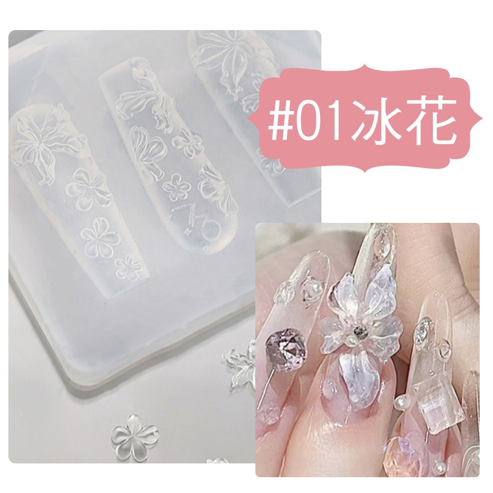 3D美甲立體模具 3D蝴蝶結軟模 3D雕花膜板 日系矽膠模具 美甲軟膜 膜板  寶石軟膜  Nails Mall-規格圖6