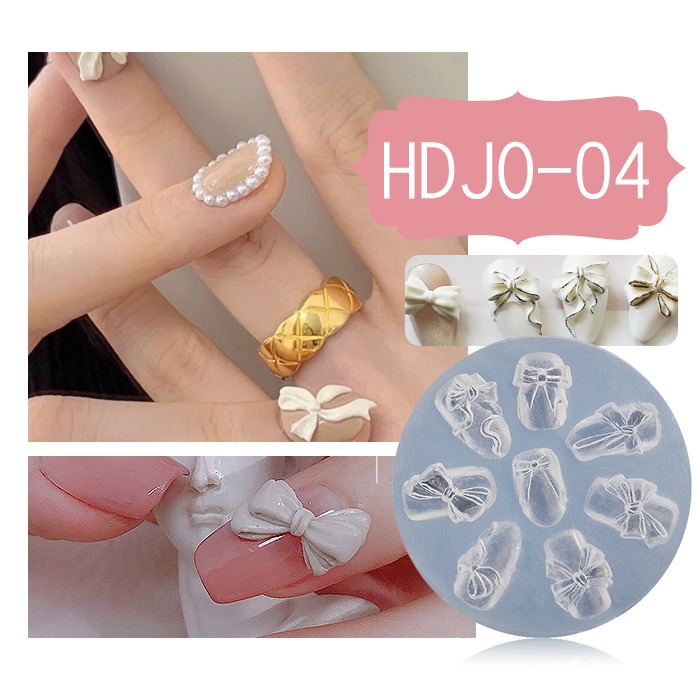 3D美甲立體模具 3D蝴蝶結軟模 3D雕花膜板 日系矽膠模具 美甲軟膜 膜板  寶石軟膜  Nails Mall-規格圖4