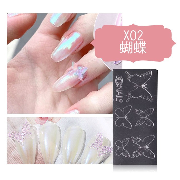 3D美甲立體模具 3D蝴蝶結軟模 3D雕花膜板 日系矽膠模具 美甲軟膜 膜板  寶石軟膜  Nails Mall-規格圖6