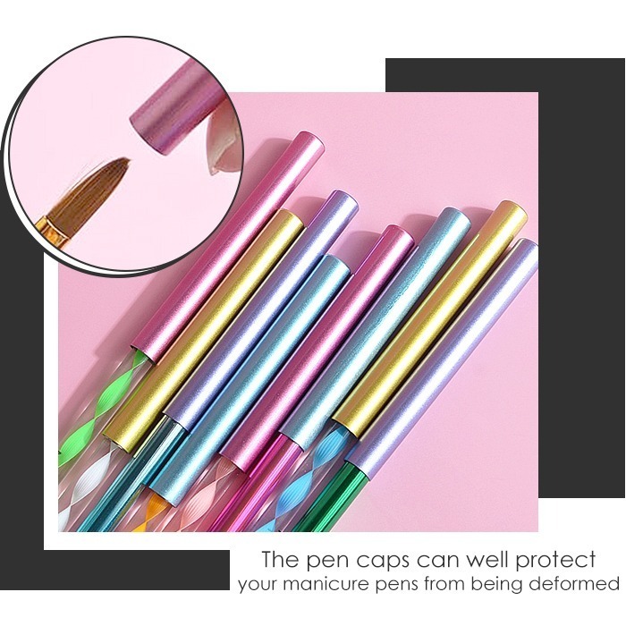 美甲筆蓋 金屬黑色 凝膠筆蓋 筆帽 筆蓋 防塵筆帽 美甲工具 NailsMall-細節圖4