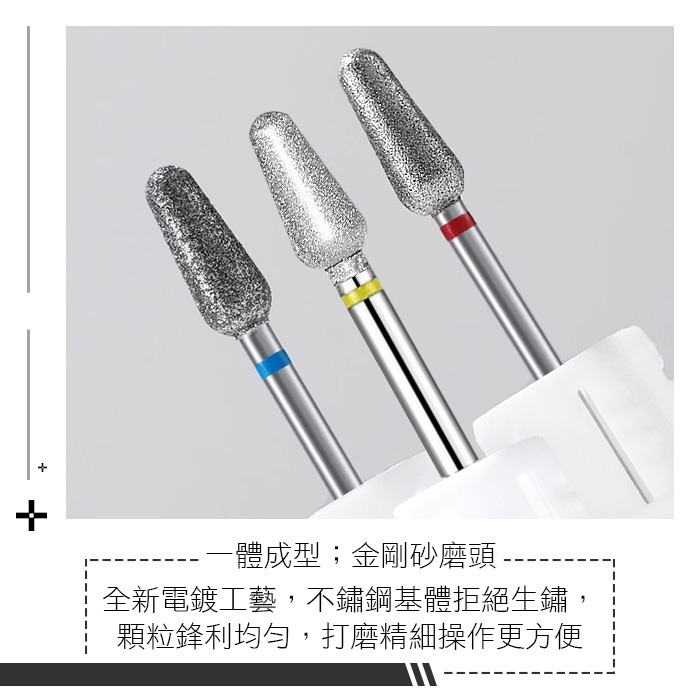 美甲花生米形打磨頭 前置磨頭 去死皮老繭 修復指緣倒刺 金剛石美甲磨頭 保養磨頭美甲工具NailsMall-細節圖3