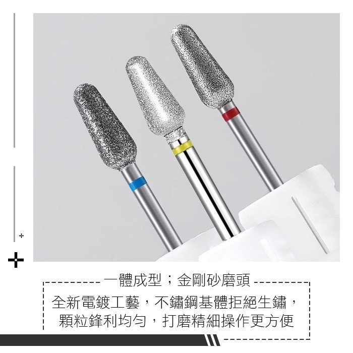 美甲花生米形打磨頭 前置磨頭 去死皮老繭 修復指緣倒刺 金剛石美甲磨頭 保養磨頭美甲工具NailsMall-細節圖3