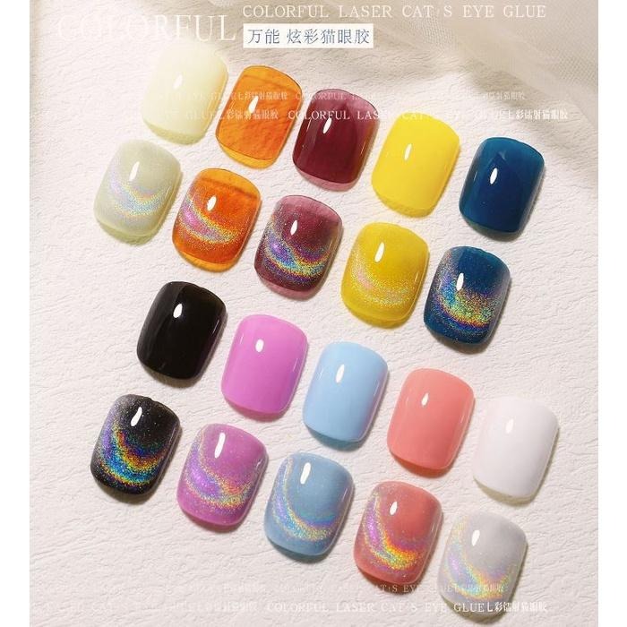 爆款台灣品牌萬能彩虹貓眼膠 升級版萬能碎鑽鐳射彩虹貓眼 光撩膠 甲油膠貓眼膠 光撩指甲油美甲材料 NailsMall-細節圖7