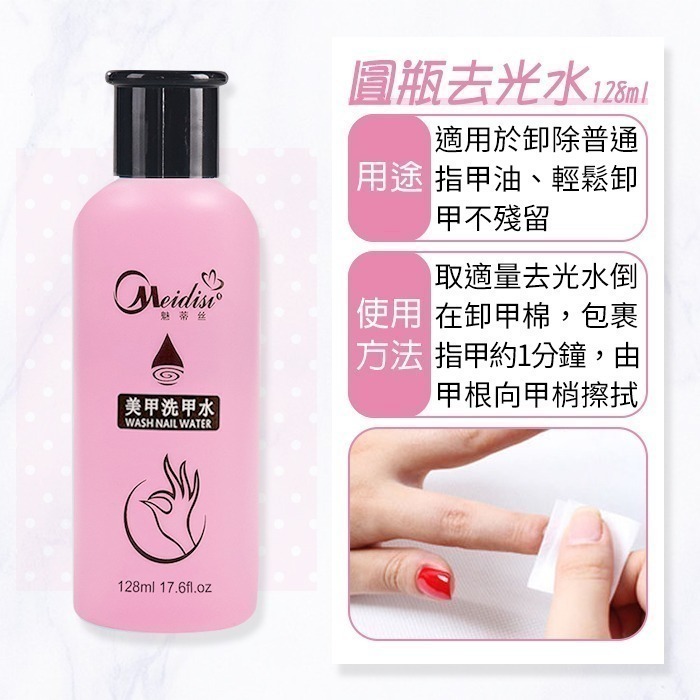 卸甲液 卸甲水 凝膠清潔液 洗筆液 除膠劑 去光水 水晶凝膠美甲材料NailsMall-規格圖7