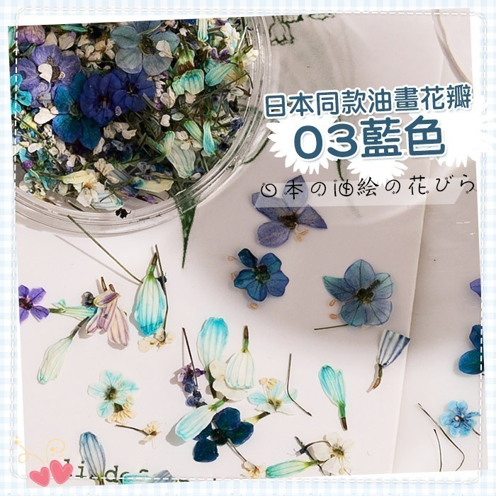 日本同款 油畫花瓣 乾燥花 ins風小花朵 小鬱金香花瓣 美甲飾品NailsMall-規格圖8