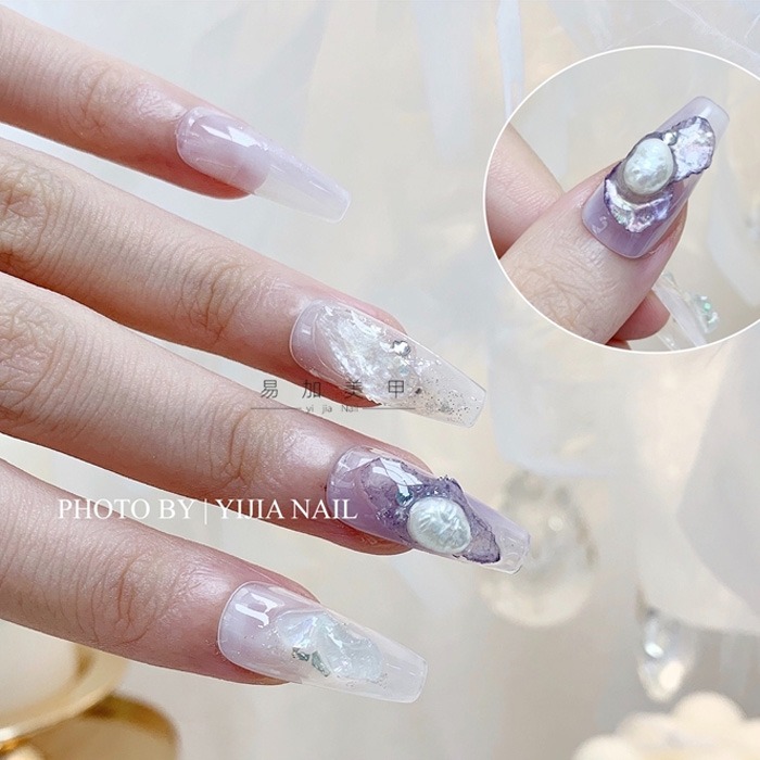 美甲雲母片 綢緞絲綢雲母片 綢緞云母片 美甲貝殼飾品 美甲用品 美甲飾品 NailsMall-細節圖6