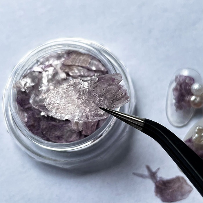 美甲雲母片 綢緞絲綢雲母片 綢緞云母片 美甲貝殼飾品 美甲用品 美甲飾品 NailsMall-細節圖7