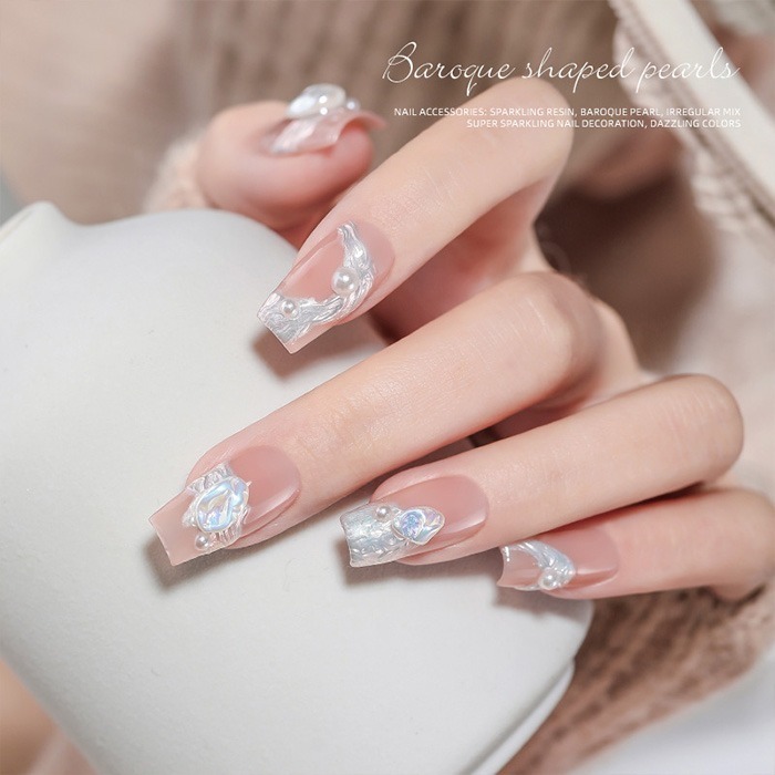 日系 巴洛克異型珍珠 異形不規則幻彩珍珠 美甲珍珠 美甲飾品NailsMall-細節圖2
