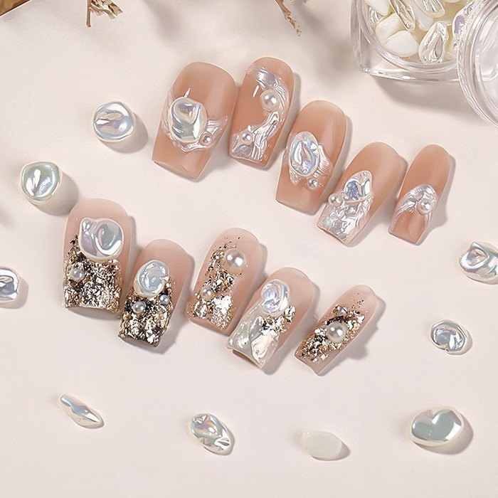 日系 巴洛克異型珍珠 異形不規則幻彩珍珠 美甲珍珠 美甲飾品NailsMall-細節圖3