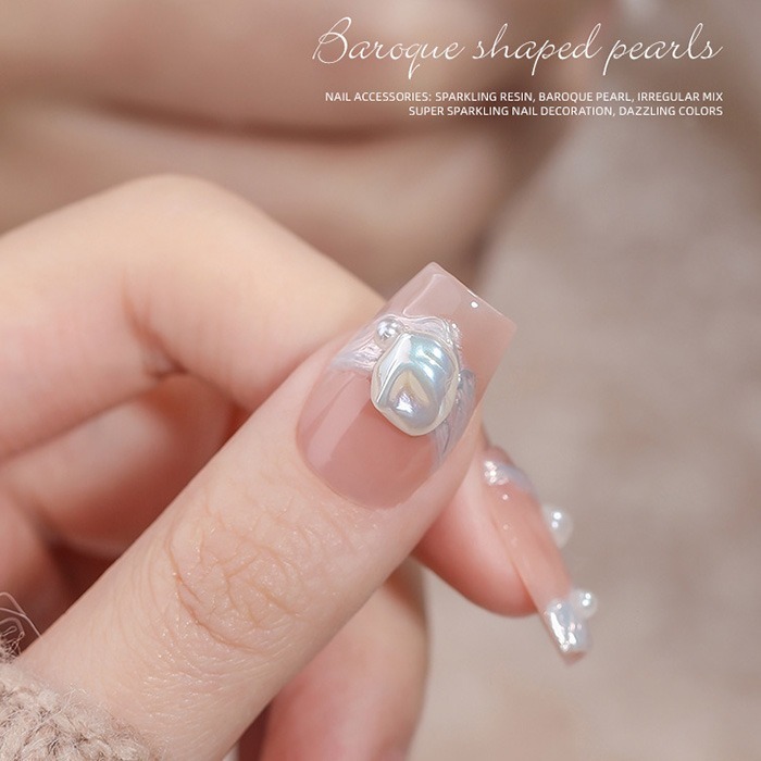 日系 巴洛克異型珍珠 異形不規則幻彩珍珠 美甲珍珠 美甲飾品NailsMall-細節圖5