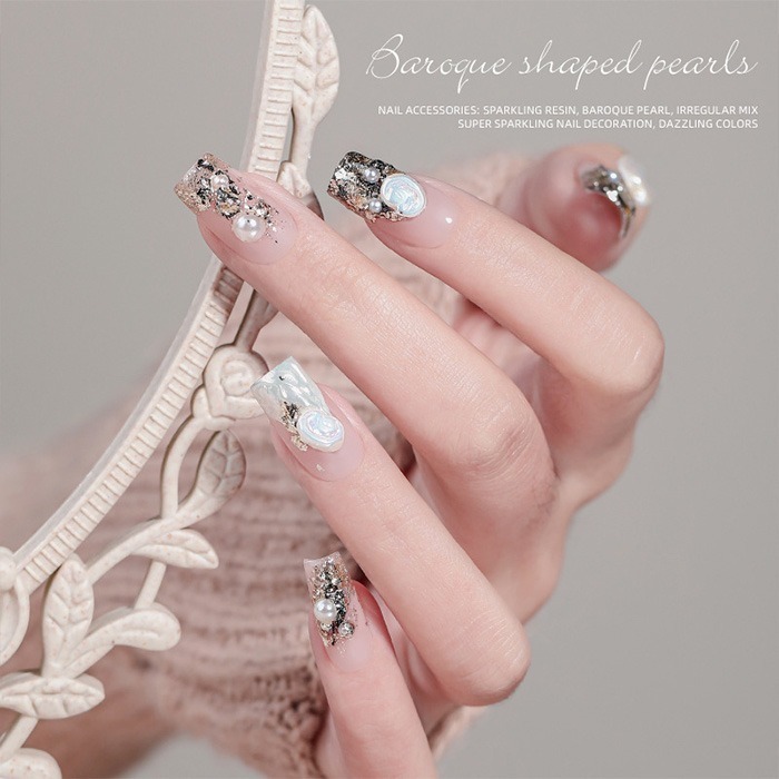 日系 巴洛克異型珍珠 異形不規則幻彩珍珠 美甲珍珠 美甲飾品NailsMall-細節圖6